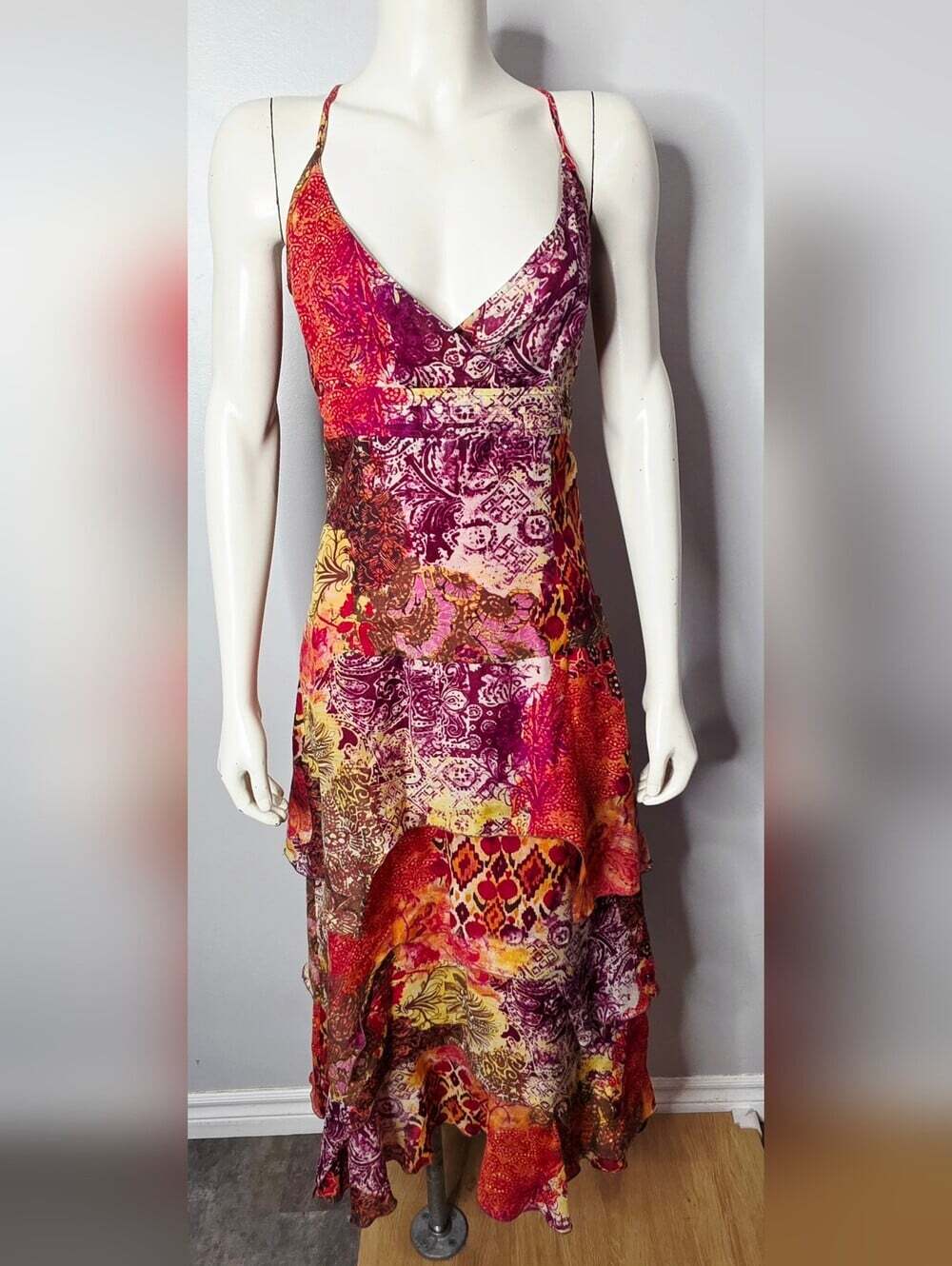 Vintage Y2K Boho Silk Blend Maxi Dress by Alba Conde